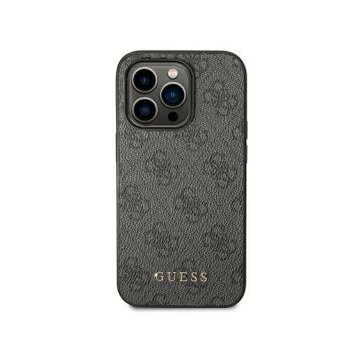 Husa IPhone 15 Pro Max, Guess Originala, Metal Logo, Negru